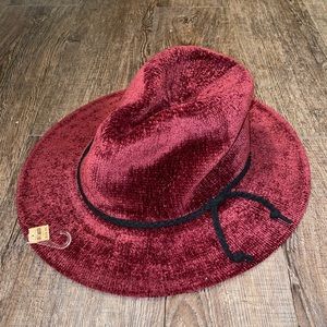 maroon bucket hat